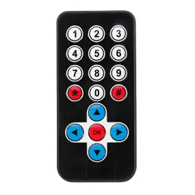 MCU 51 MP3 Infrared Remote Control Without Battery Black Model