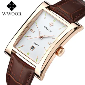 Men Watches New Fashion Casual Watches Genuine Leather Strap Date Hour Quartz Wrist Watch Men Dress Clock 50m Diver Sport Watch