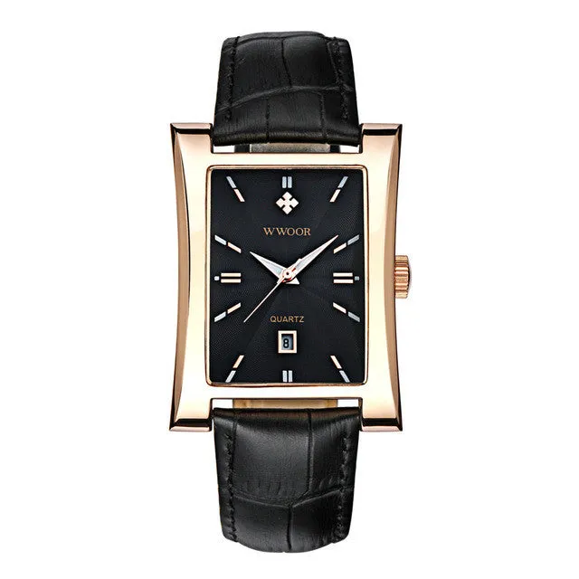 Men Watches New Fashion Casual Watches Genuine Leather Strap Date Hour Quartz Wrist Watch Men Dress Clock 50m Diver Sport Watch