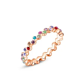 Multi Gemstone Wedding Band