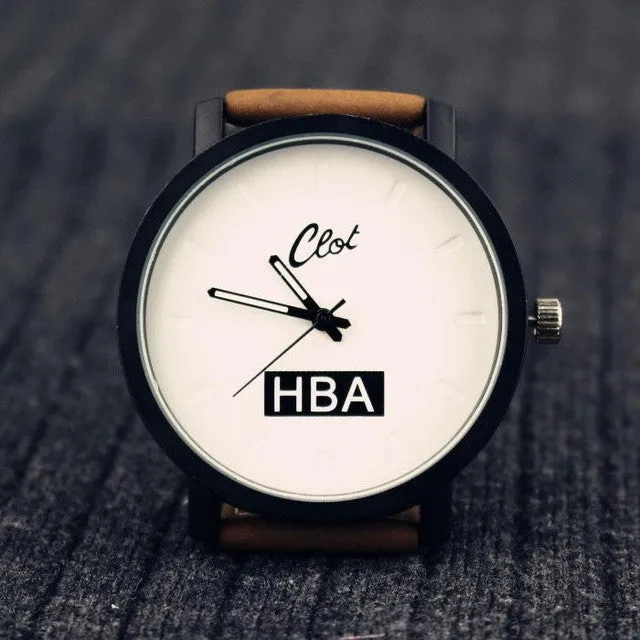 New HBA Men Watch Luxury Brand Pilot Aviator Army Style Dial Casual Fabric Band Business Sport Quartz Men Military Watch OP001