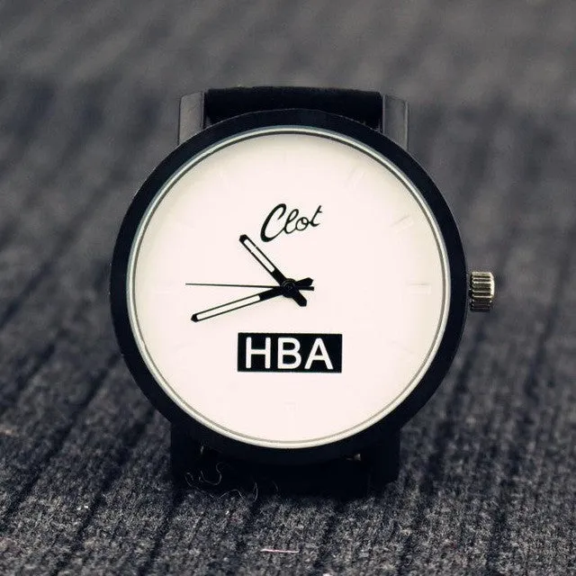 New HBA Men Watch Luxury Brand Pilot Aviator Army Style Dial Casual Fabric Band Business Sport Quartz Men Military Watch OP001