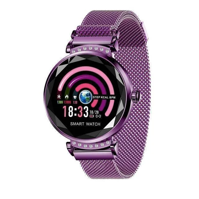 New Luxury Smart Fitness Bracelet Women Blood Pressure Heart Rate Monitoring Wristband Lady Watch