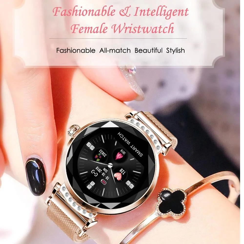 New Luxury Smart Fitness Bracelet Women Blood Pressure Heart Rate Monitoring Wristband Lady Watch