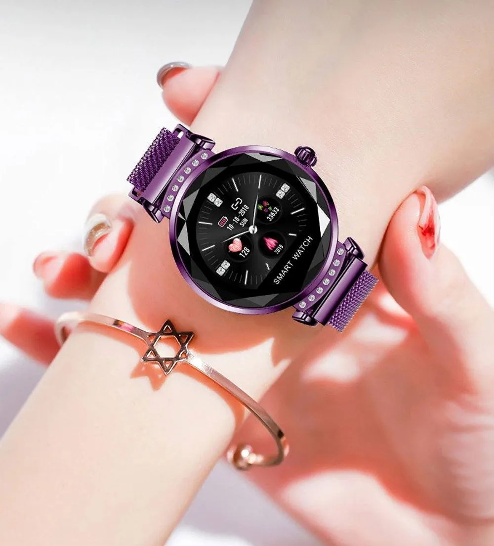 New Luxury Smart Fitness Bracelet Women Blood Pressure Heart Rate Monitoring Wristband Lady Watch