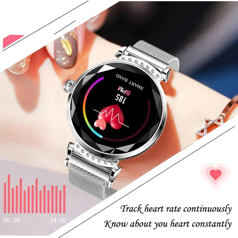 New Luxury Smart Fitness Bracelet Women Blood Pressure Heart Rate Monitoring Wristband Lady Watch