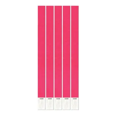 Pink Tyvek Wristbands - 25cm - Pack of 100
