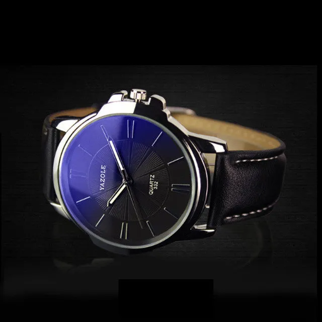Quartz Watch Men Luxury Wristwatch Male Clock Wrist Watch Business Leather Large Dial Quartz-watch Relogio Masculino