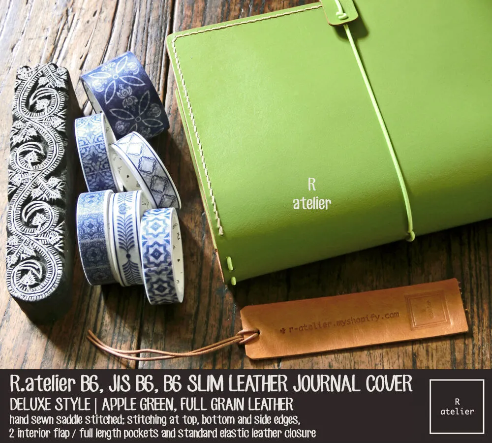 R.atelier B6 / B6 Slim TN Leather Folio | Apple Green