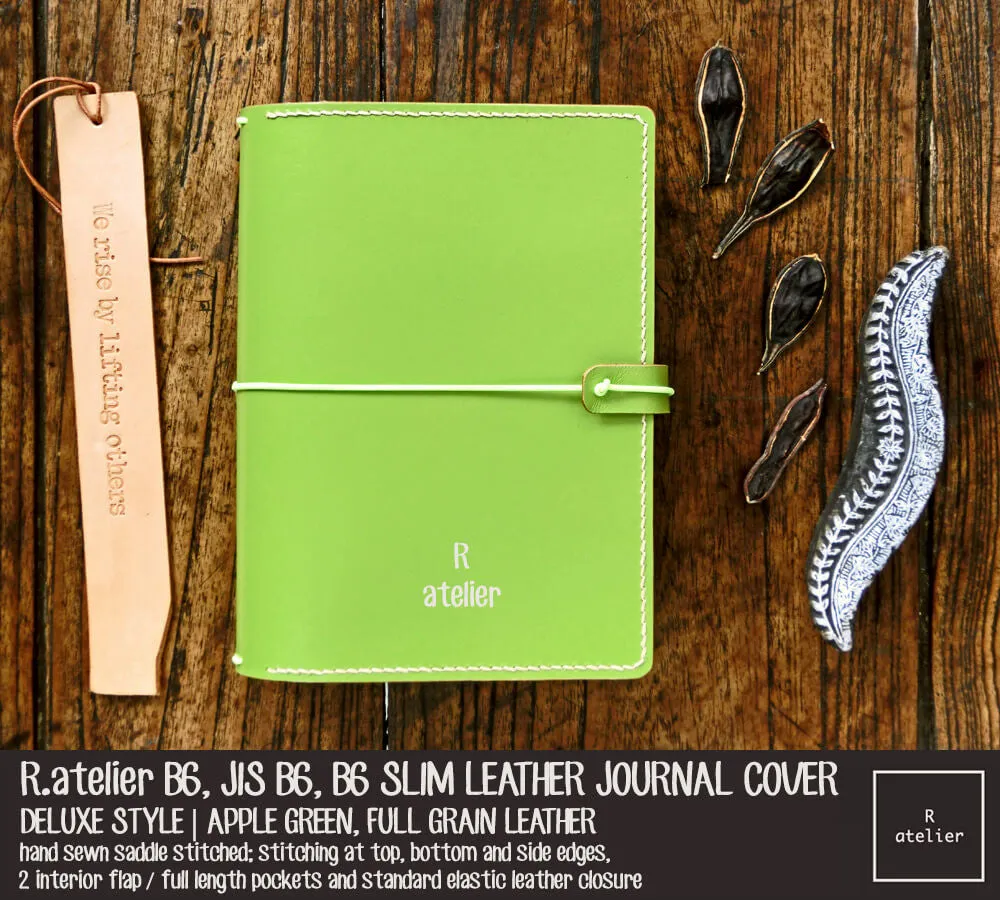 R.atelier B6 / B6 Slim TN Leather Folio | Apple Green