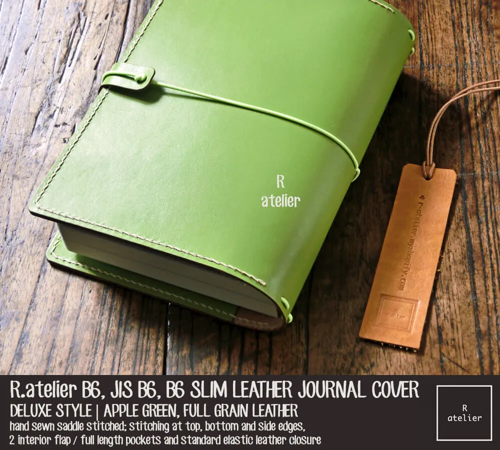 R.atelier B6 / B6 Slim TN Leather Folio | Apple Green