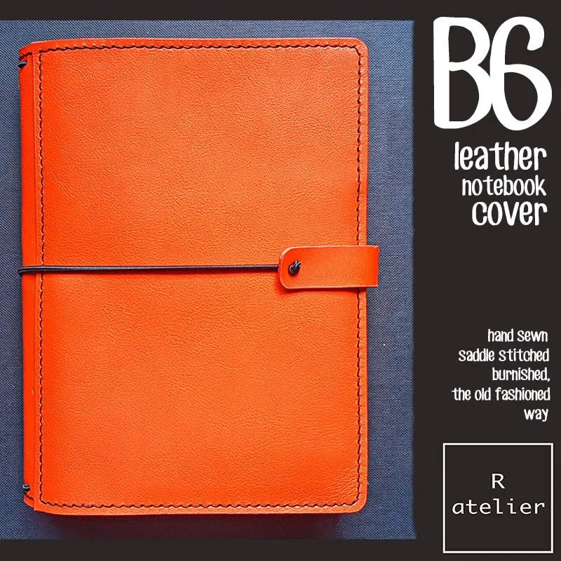 R.atelier B6 / B6 Slim TN Leather Notebook Folio Cover | Persimmon