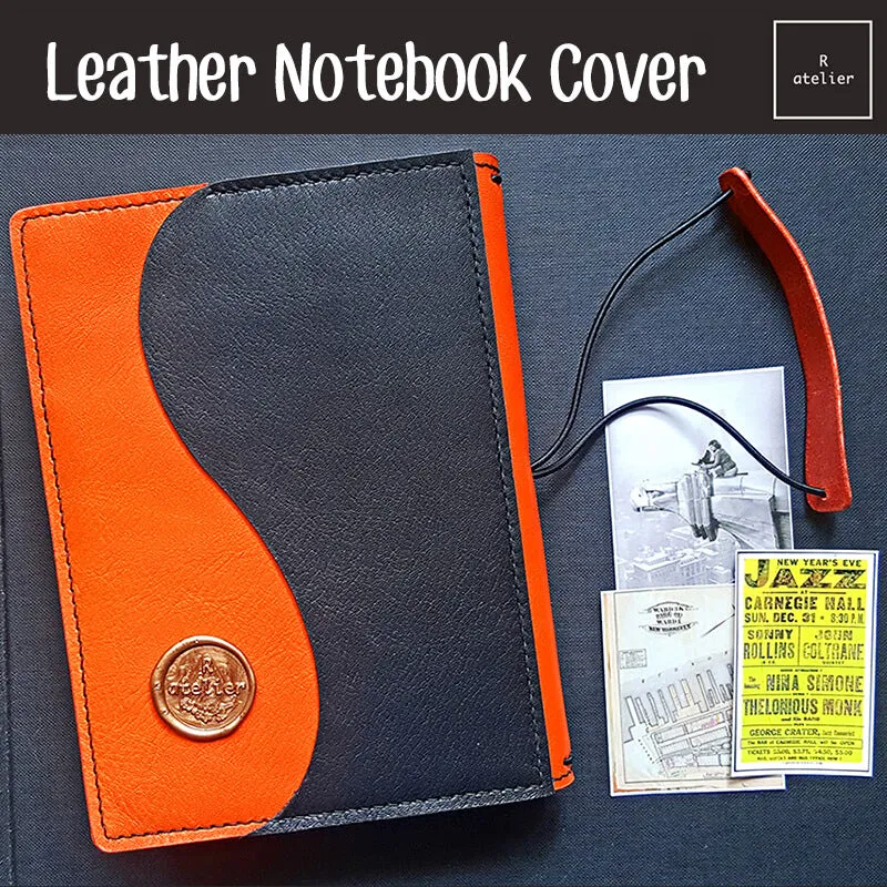 R.atelier B6 / B6 Slim TN Leather Notebook Folio Cover | Persimmon