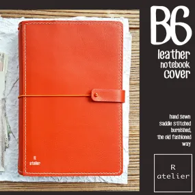 R.atelier B6 / B6 Slim TN Leather Notebook Folio Cover | Persimmon