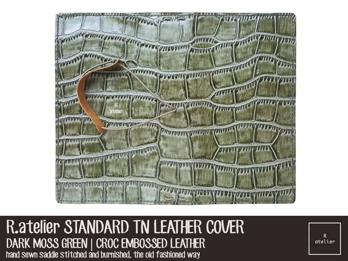 R.atelier Dark Moss Green Standard TN Leather Folio (Ready to Ship)