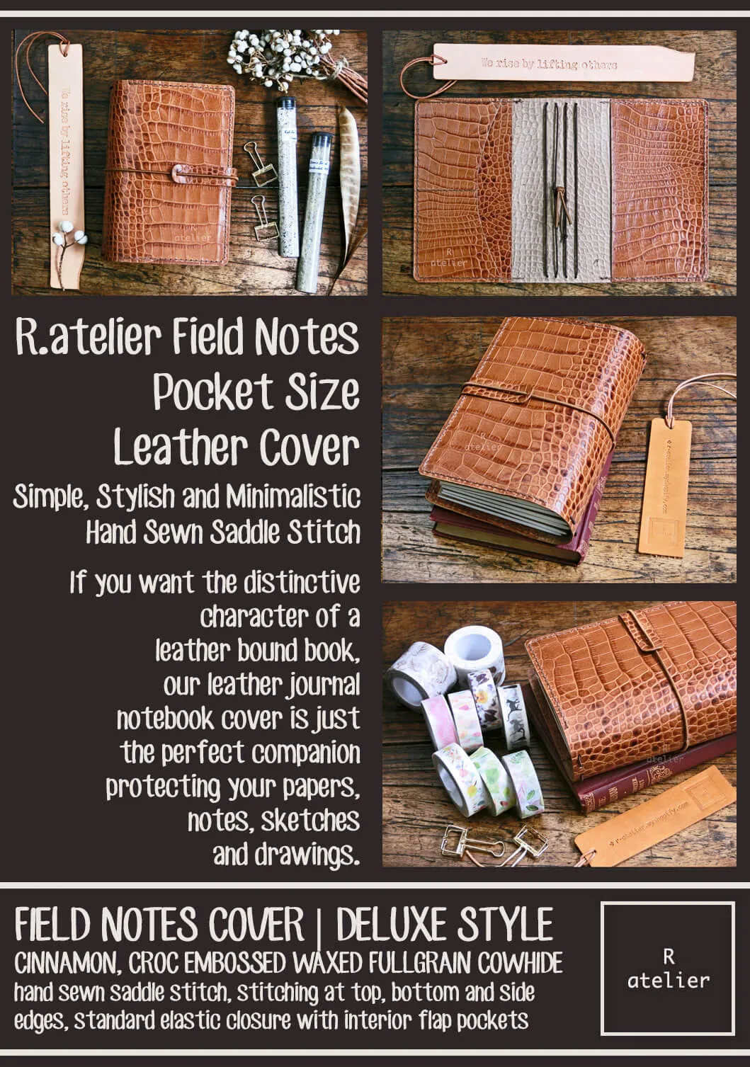 R.atelier Pocket TN Leather Folio | Cinnamon