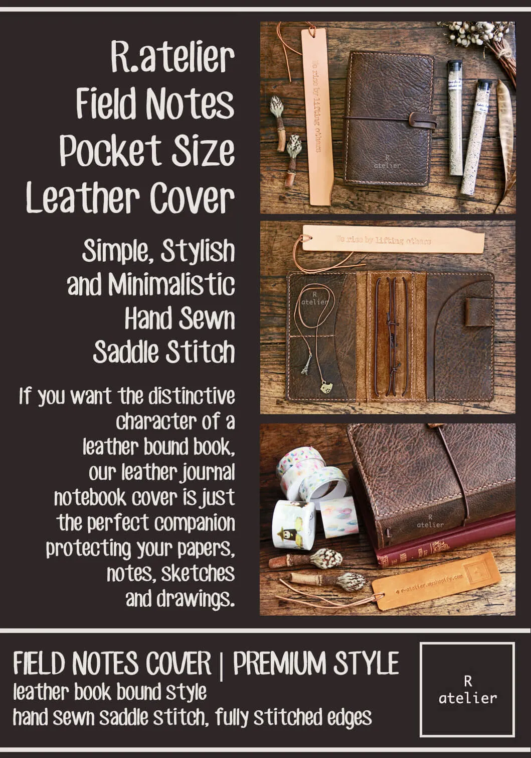 R.atelier Pocket TN Leather Folio | Coffee