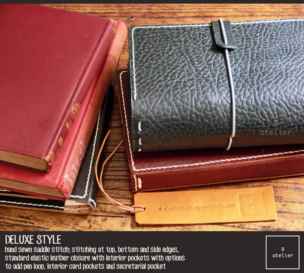 R.atelier Pocket TN Leather Folio | Midnight Green