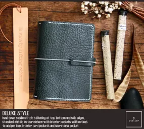 R.atelier Pocket TN Leather Folio | Midnight Green