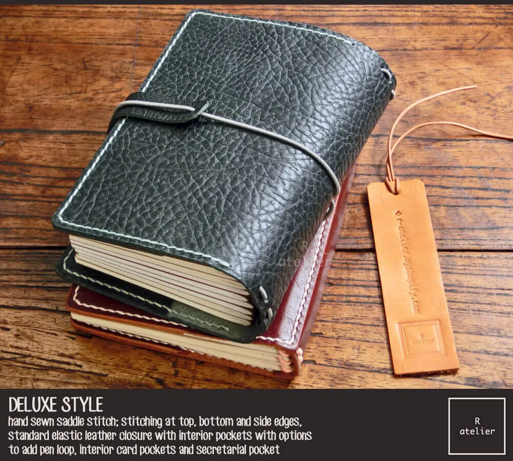 R.atelier Pocket TN Leather Folio | Midnight Green