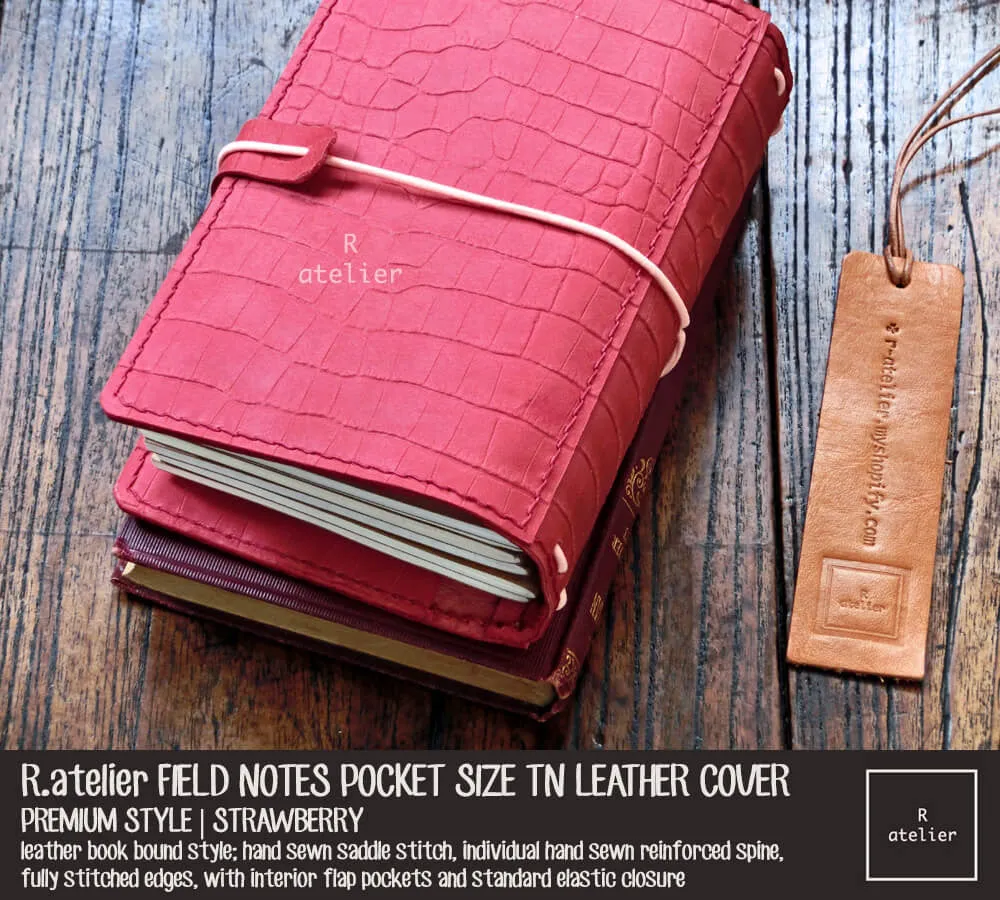 R.atelier Pocket TN Leather Folio | Strawberry
