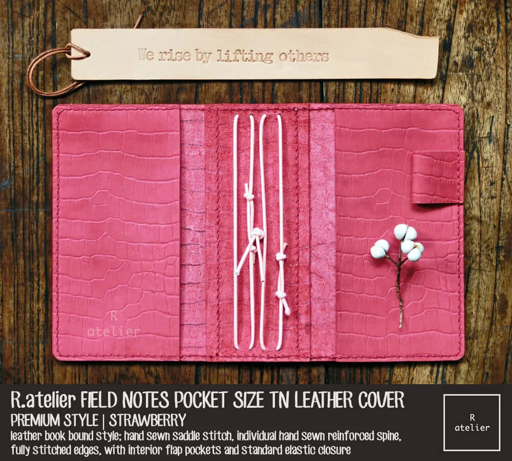 R.atelier Pocket TN Leather Folio | Strawberry
