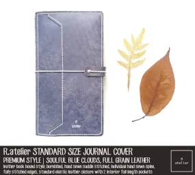 R.atelier Standard TN Leather Folio | Soulful Blue Clouds (Premium)