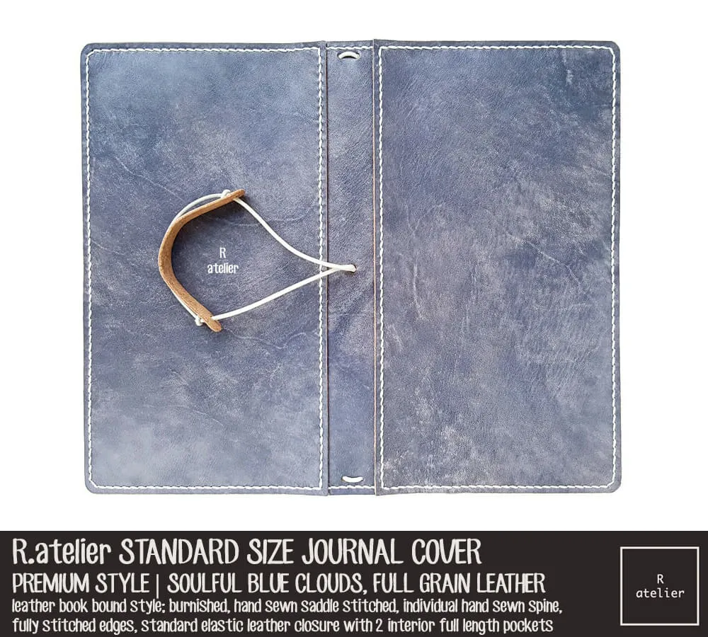 R.atelier Standard TN Leather Folio | Soulful Blue Clouds (Premium)