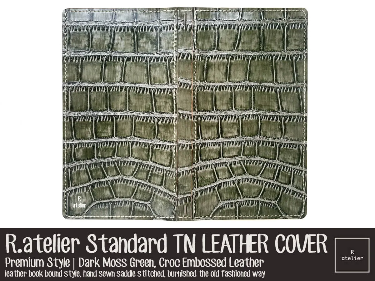R.atelier Standard TN Leather Journal Cover | Dark Moss Green