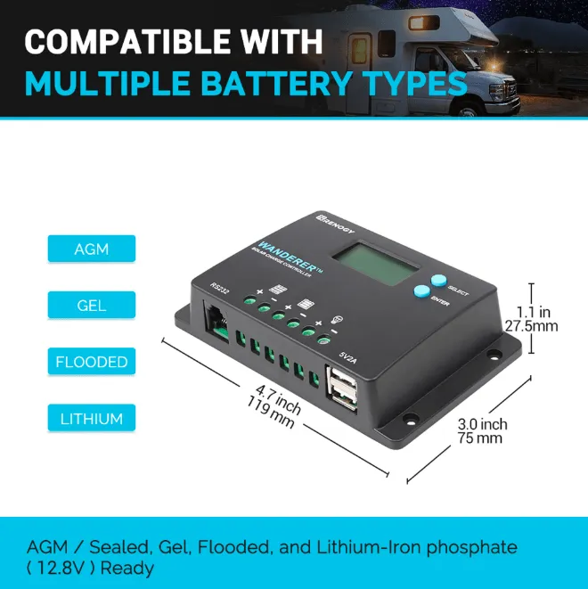 Renogy Wanderer 10A Charge Controller | RNG-CTRL-WND10
