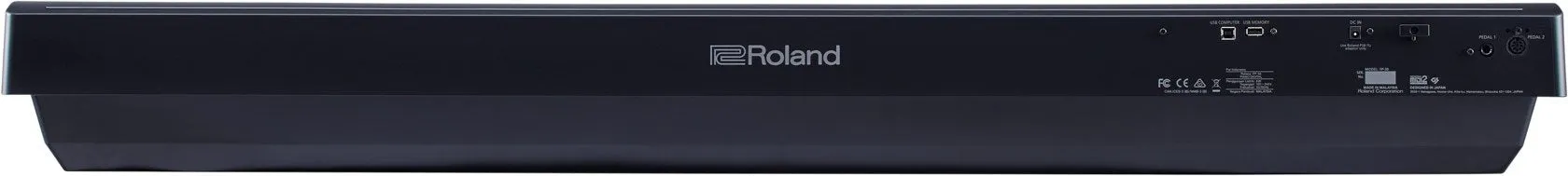 Roland PKG FP-30-BK 88-Key Digital Piano - Package Bundle with Roland DP-10 Damper Pedal, DBP-500CBD Duet Piano Bench, with Free Blue Headphones, Aux Cable & Mobile Bracket