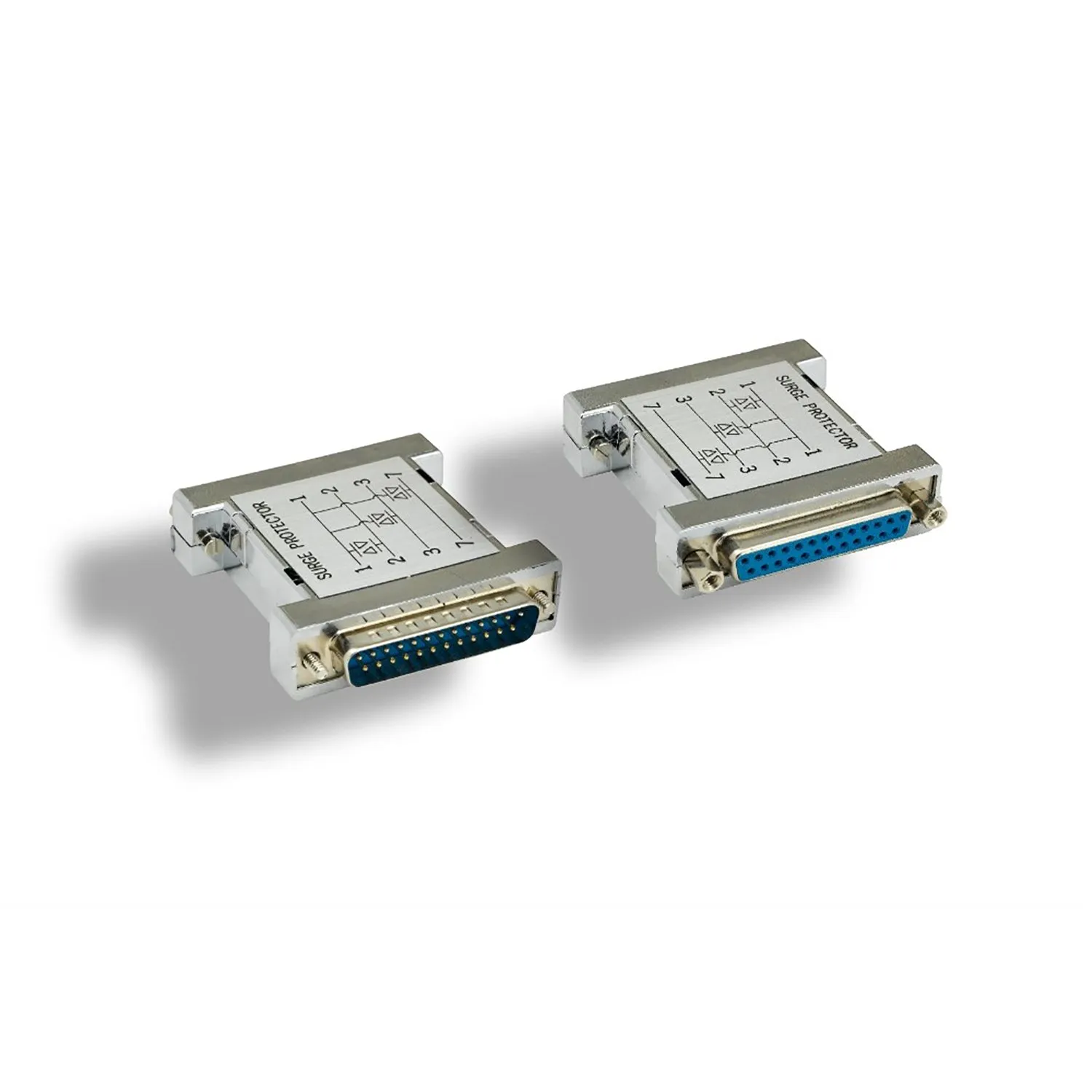 RS-232 Serial Port DB25M to DB25F Surge Protector
