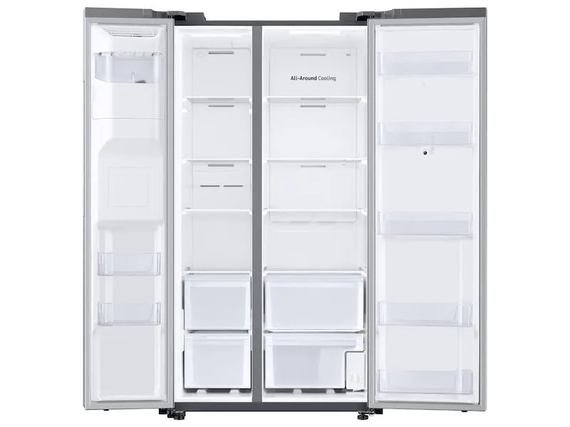 Samsung RS22T5561SR 22 cu. ft. Counter Depth Side-by-Side Refrigerator with Touch Screen Family Hub™ in Stainless Steel