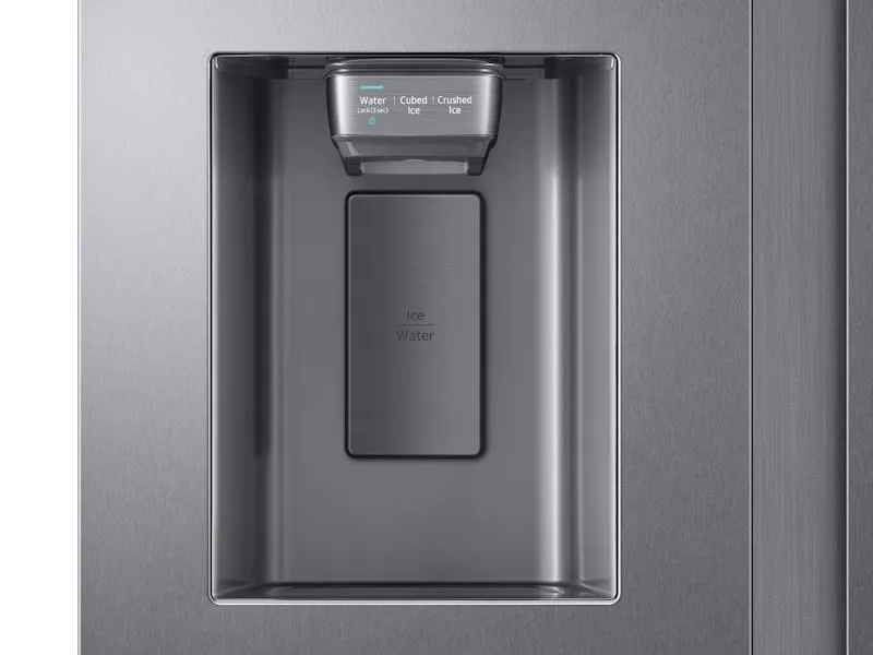 Samsung RS27T5561SR 26.7 cu. ft. Large Capacity Side-by-Side Refrigerator with Touch Screen Family Hub™ in Stainless Steel