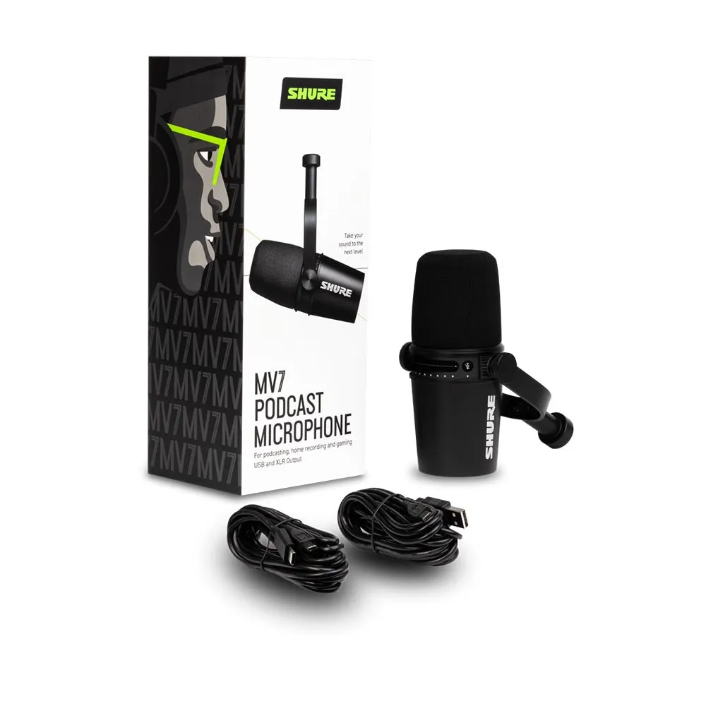Shure Motiv MV7 Podcast Microphone, Black