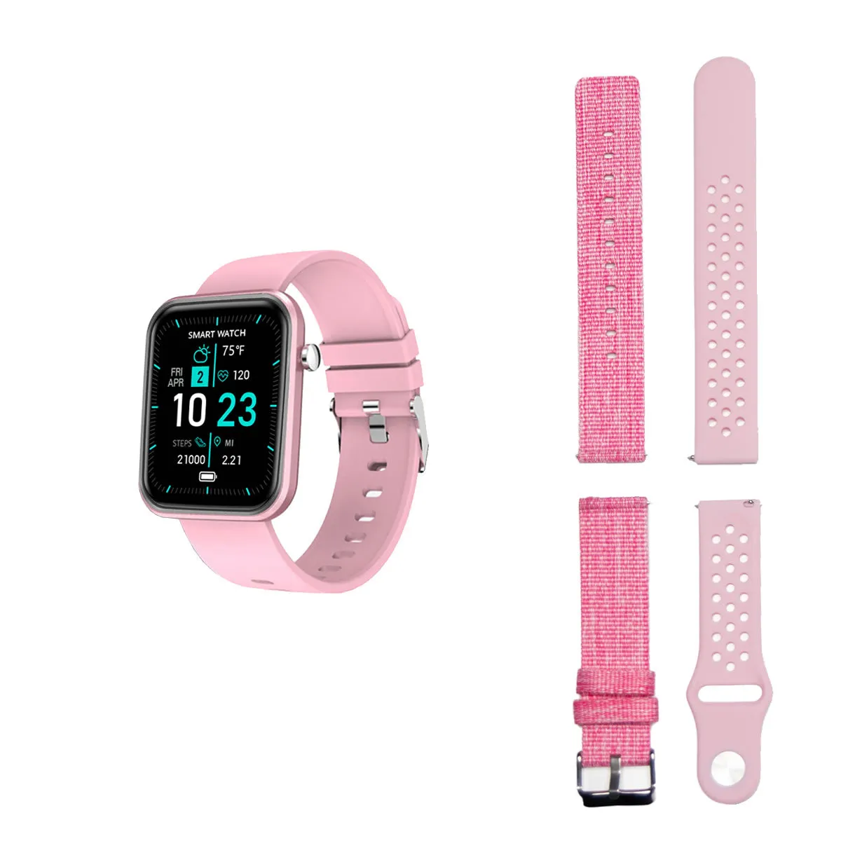 Smartwatch With Three Bands And Wellness   Activity Tracker