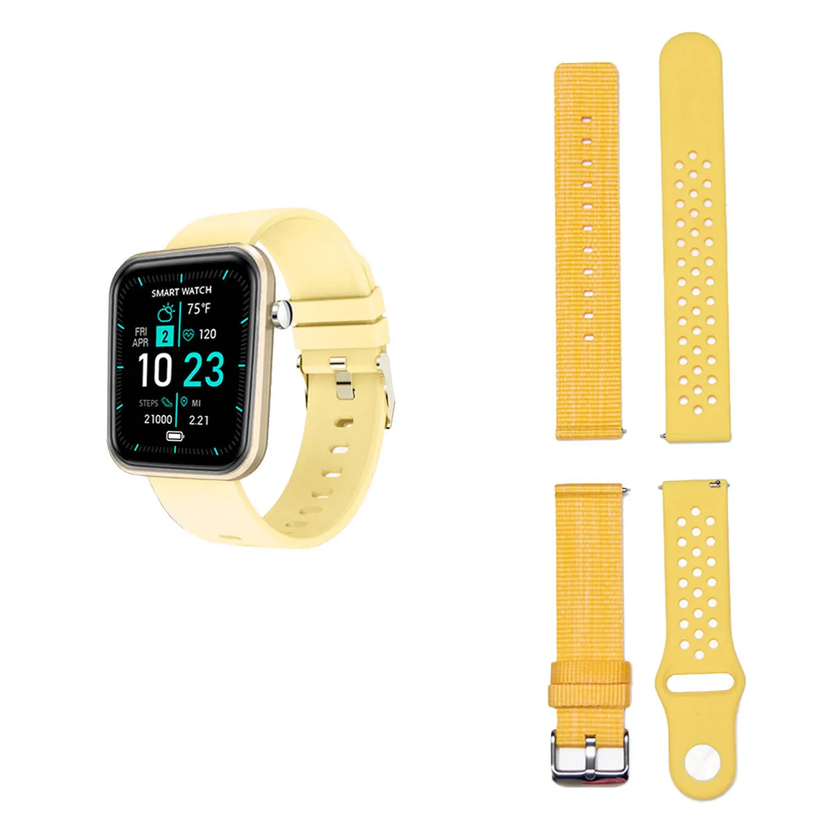 Smartwatch With Three Bands And Wellness   Activity Tracker