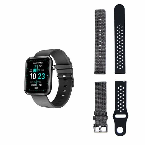 Smartwatch With Three Bands And Wellness   Activity Tracker