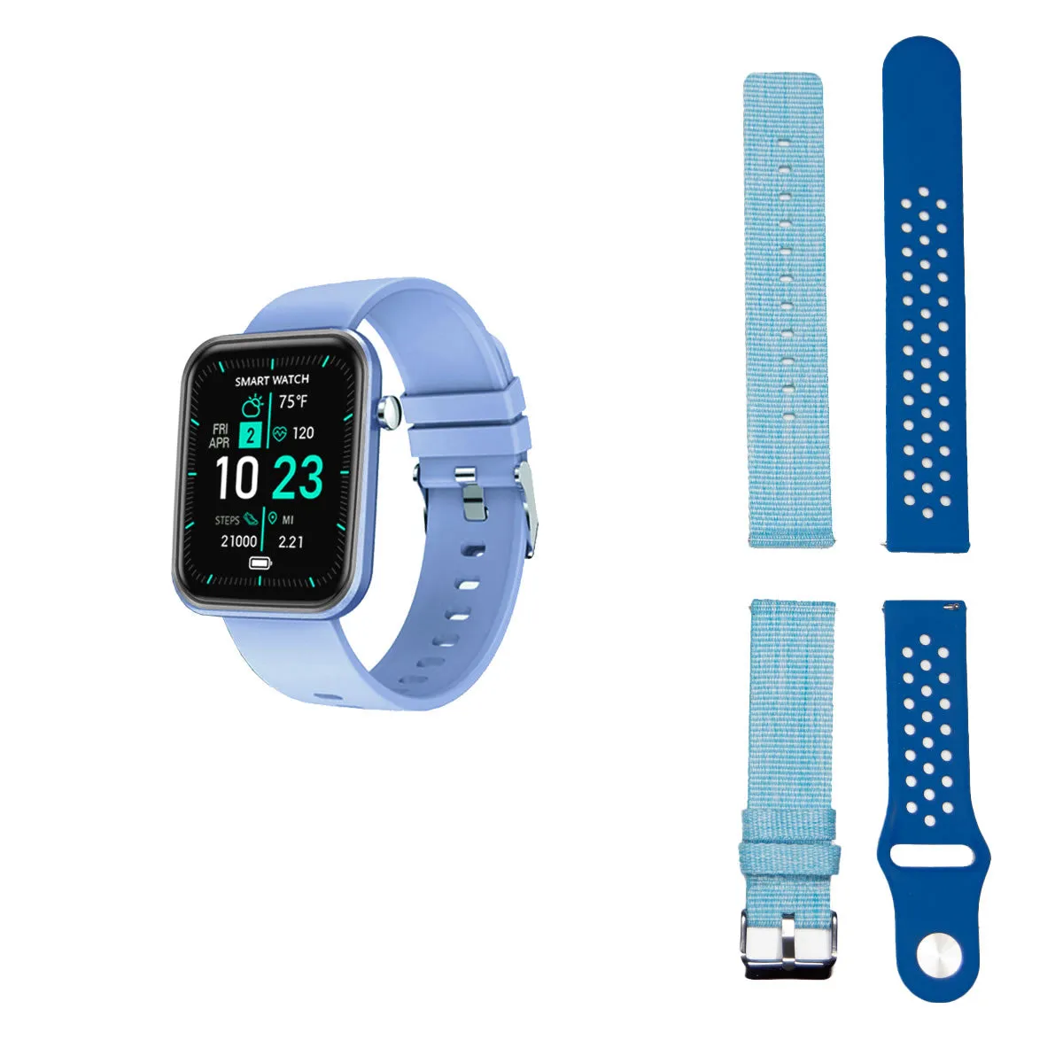 Smartwatch With Three Bands And Wellness   Activity Tracker