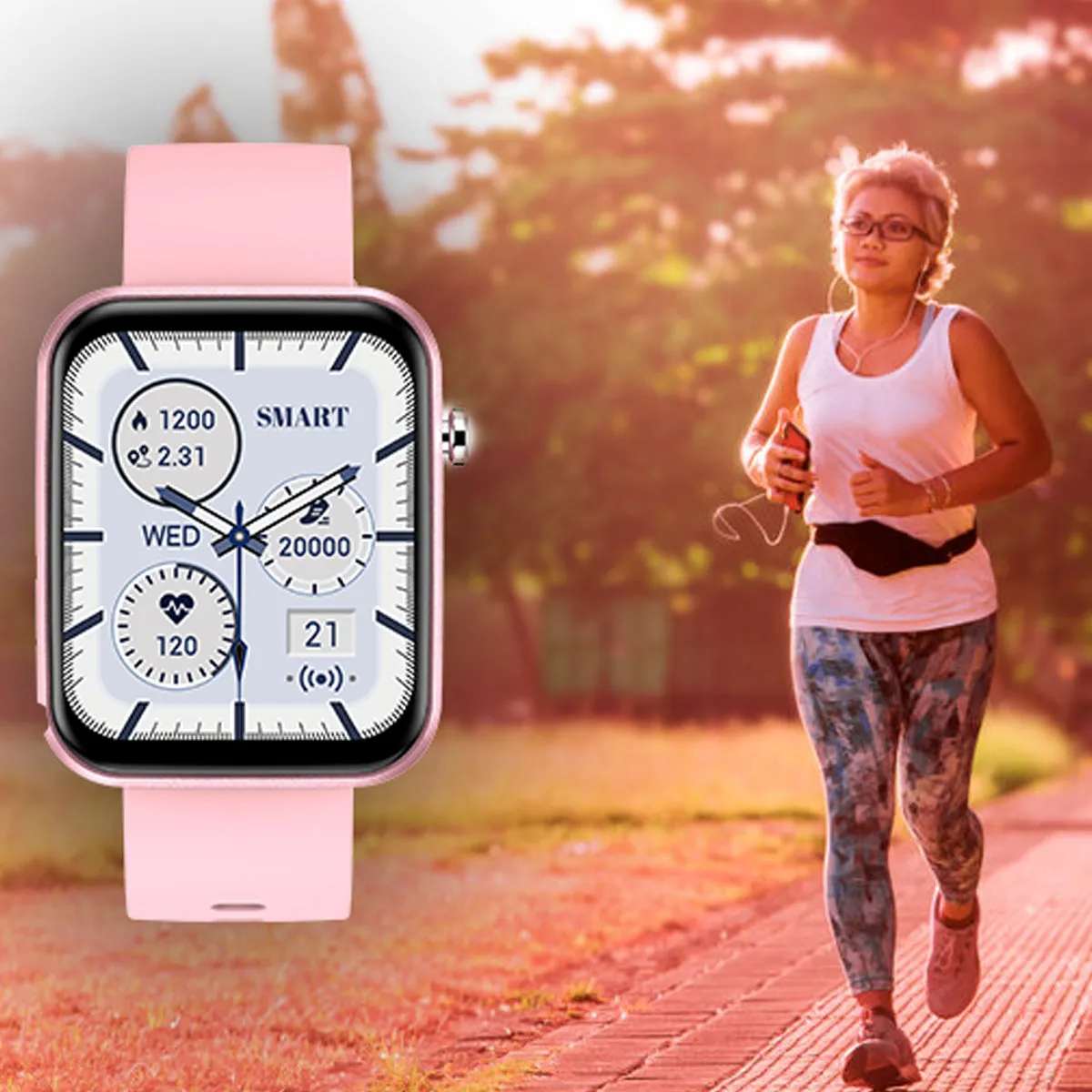Smartwatch With Three Bands And Wellness   Activity Tracker