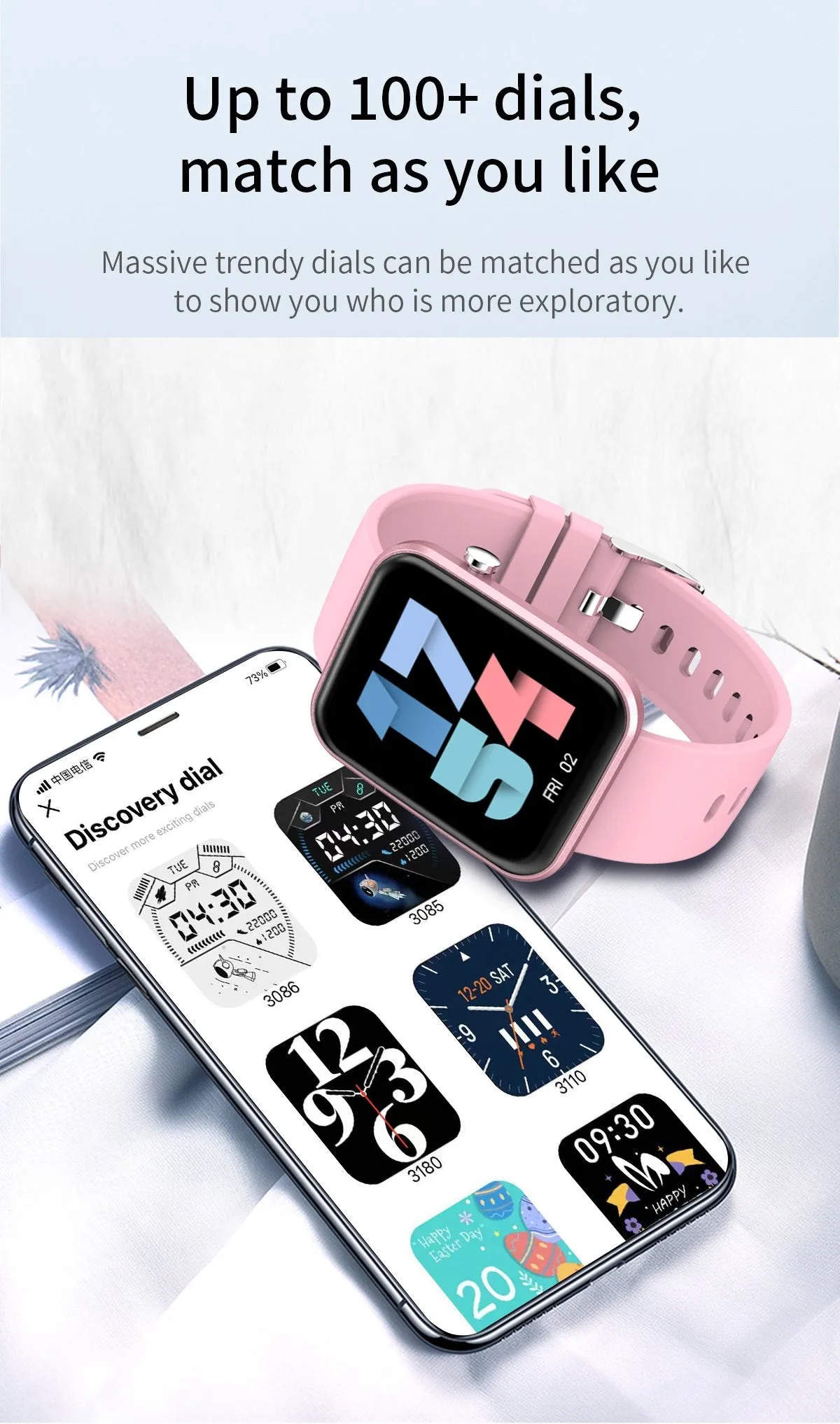 Smartwatch With Three Bands And Wellness   Activity Tracker