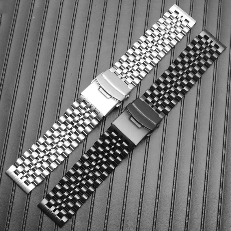 Solid Stainless Steel Watch Straps - Straight End