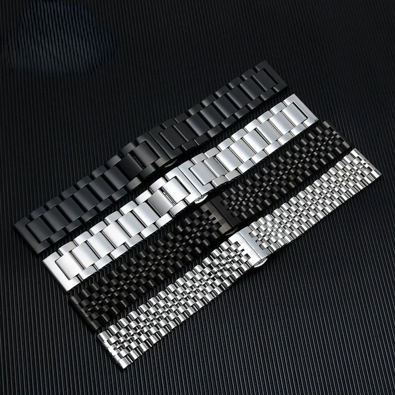Solid Stainless Steel Watch Straps - Straight End