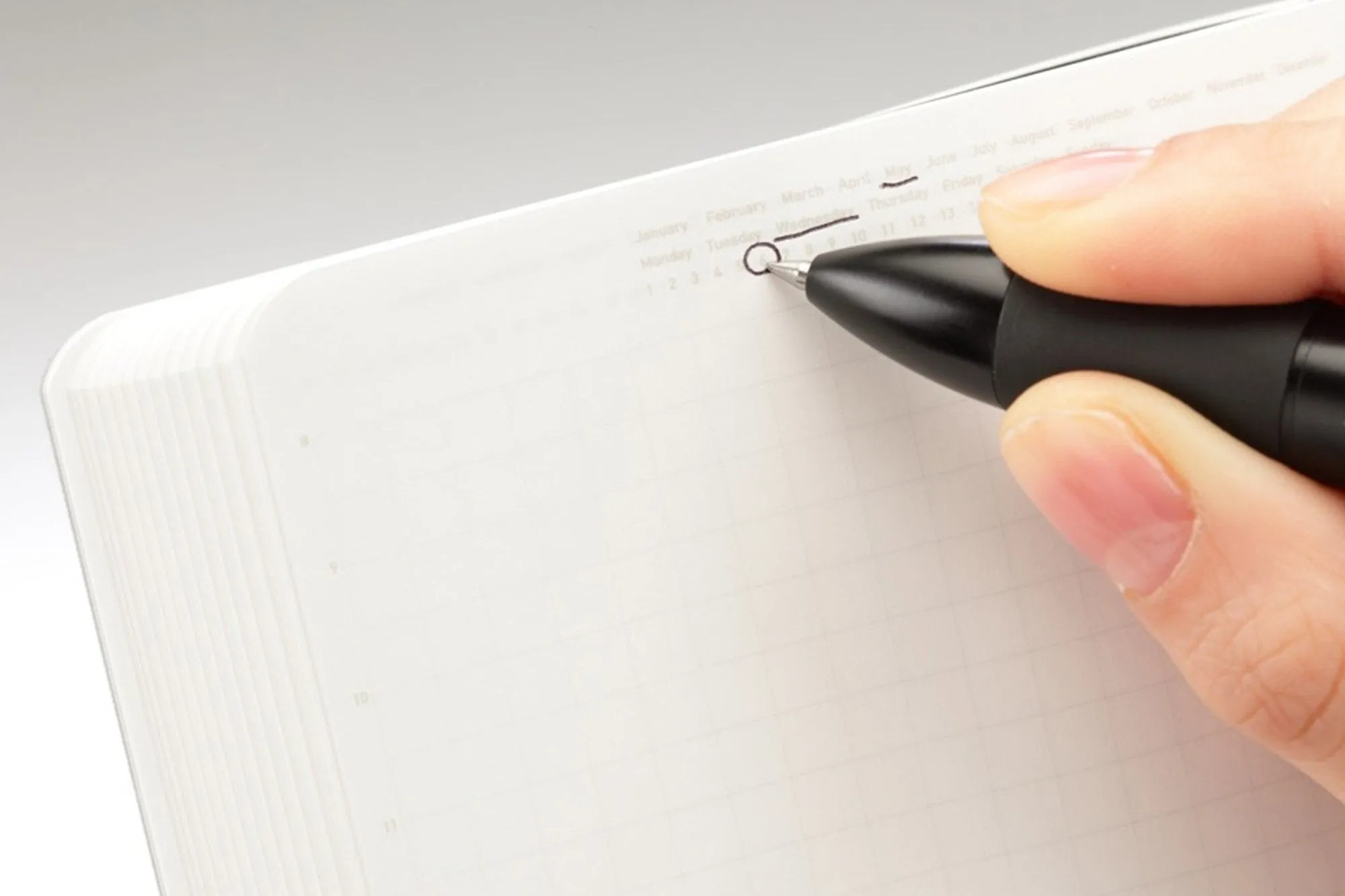 Stalogy 365Days Notebook - A6 - Grid - 368 Pages - Black