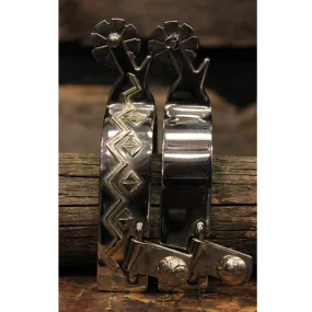 Steel Aztec Band Spurs