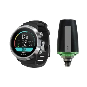 Suunto D5 Black Dive Computer with USB Cable & Tank POD Package - Easy-to-Use, Customizable, Wireless Connectivity, Interchangeable Straps, Dive & Sport Mode Tracking