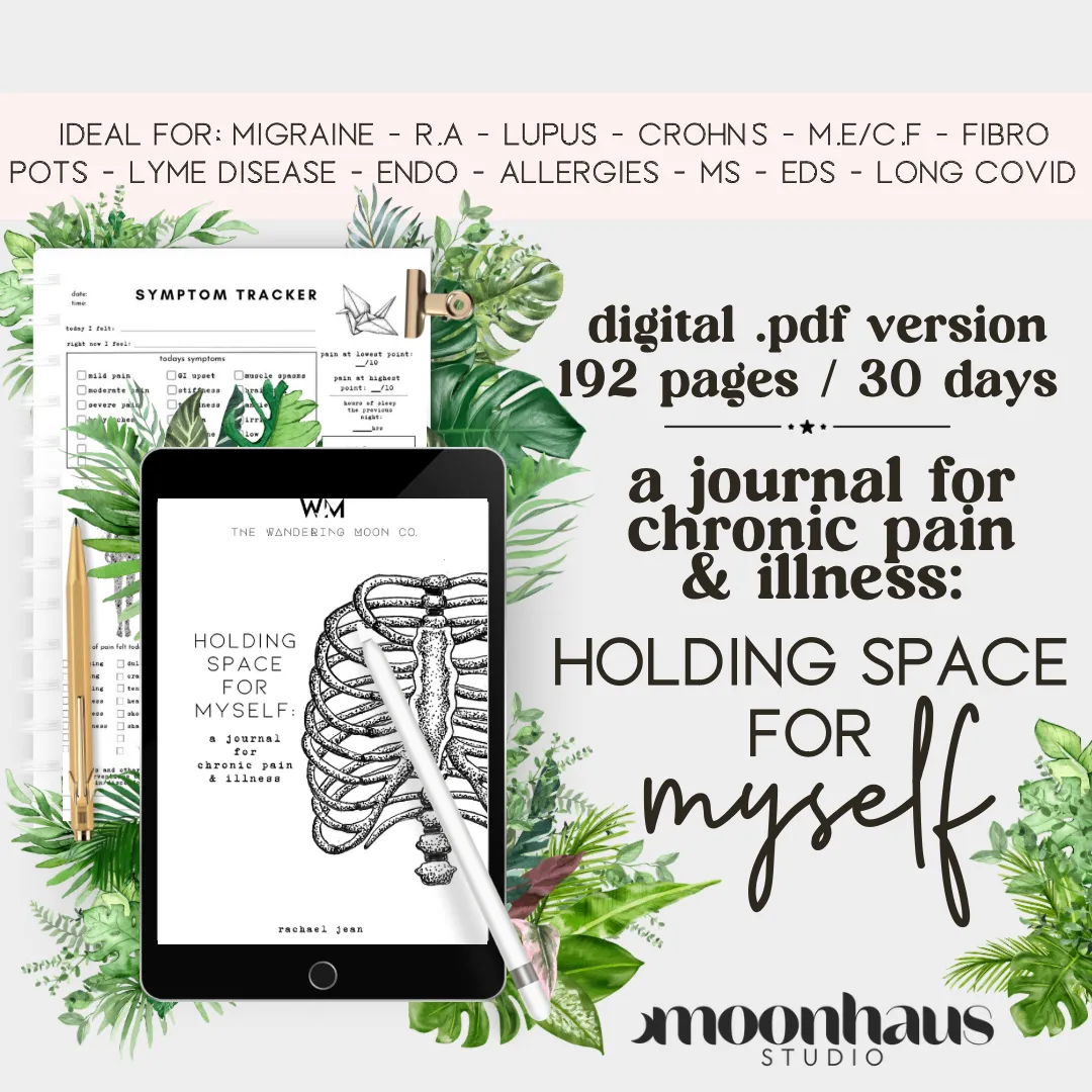 symptom tracker PDF: digital, printable medical journal | chronic pain   illness | spoonie, pots awareness, fibro, endo, disability pride