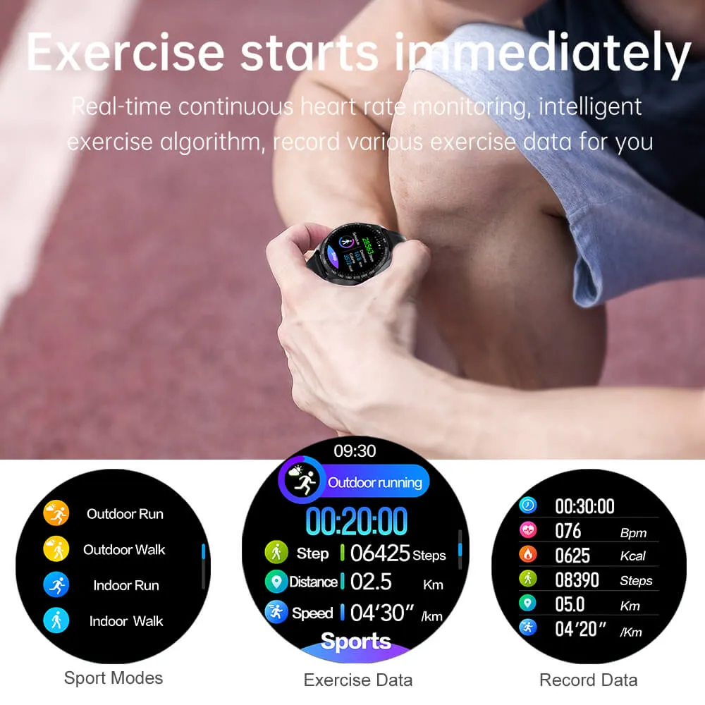 Unisex Smart Watch with IP68 Waterproof(10 sports mode/New UI design/health monitor)