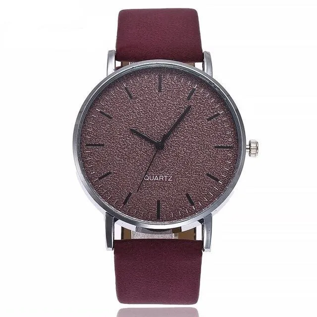 Unisex Watch Leather Strap