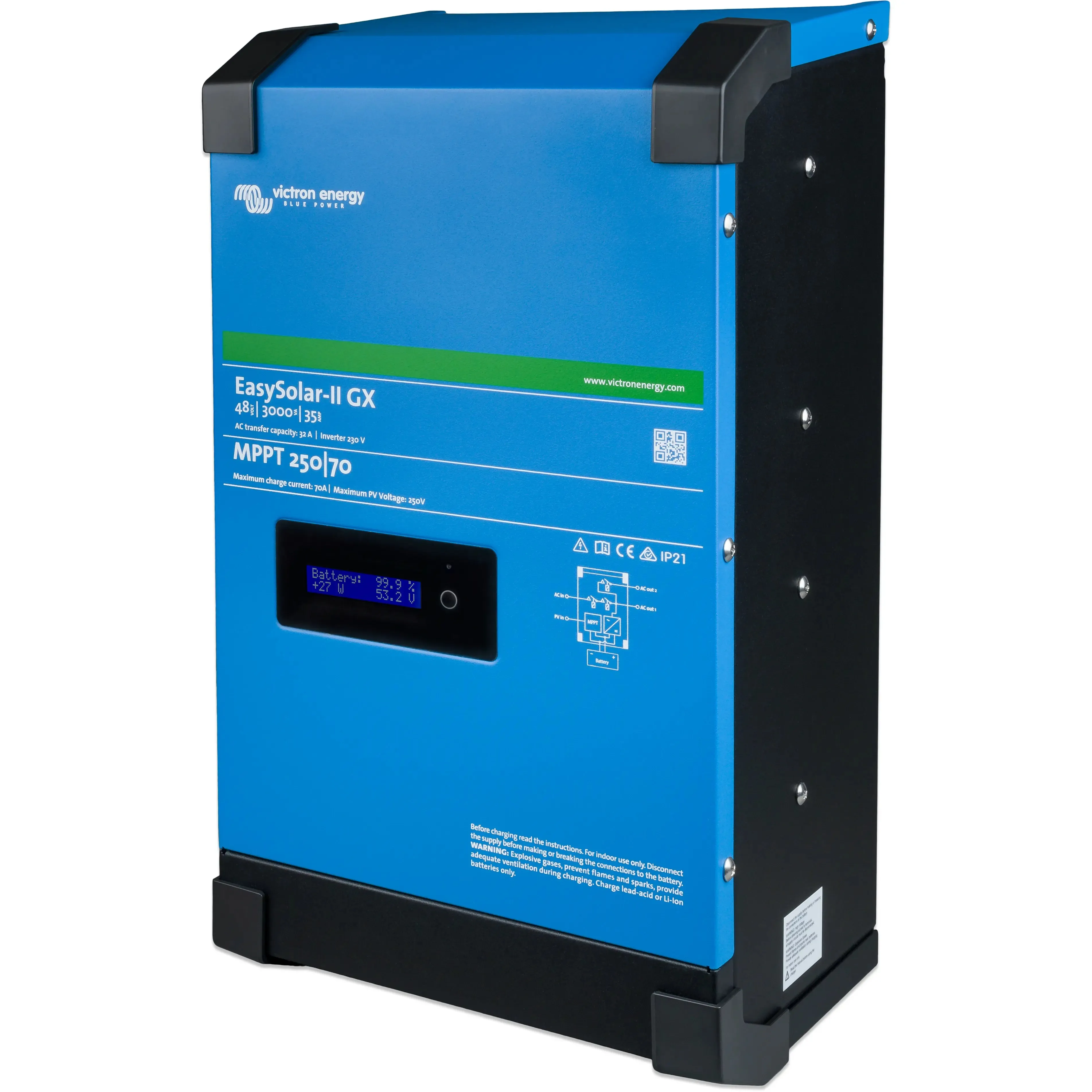Victron EasySolar-II 3000VA 48V Inverter/Charger with Color Control GX